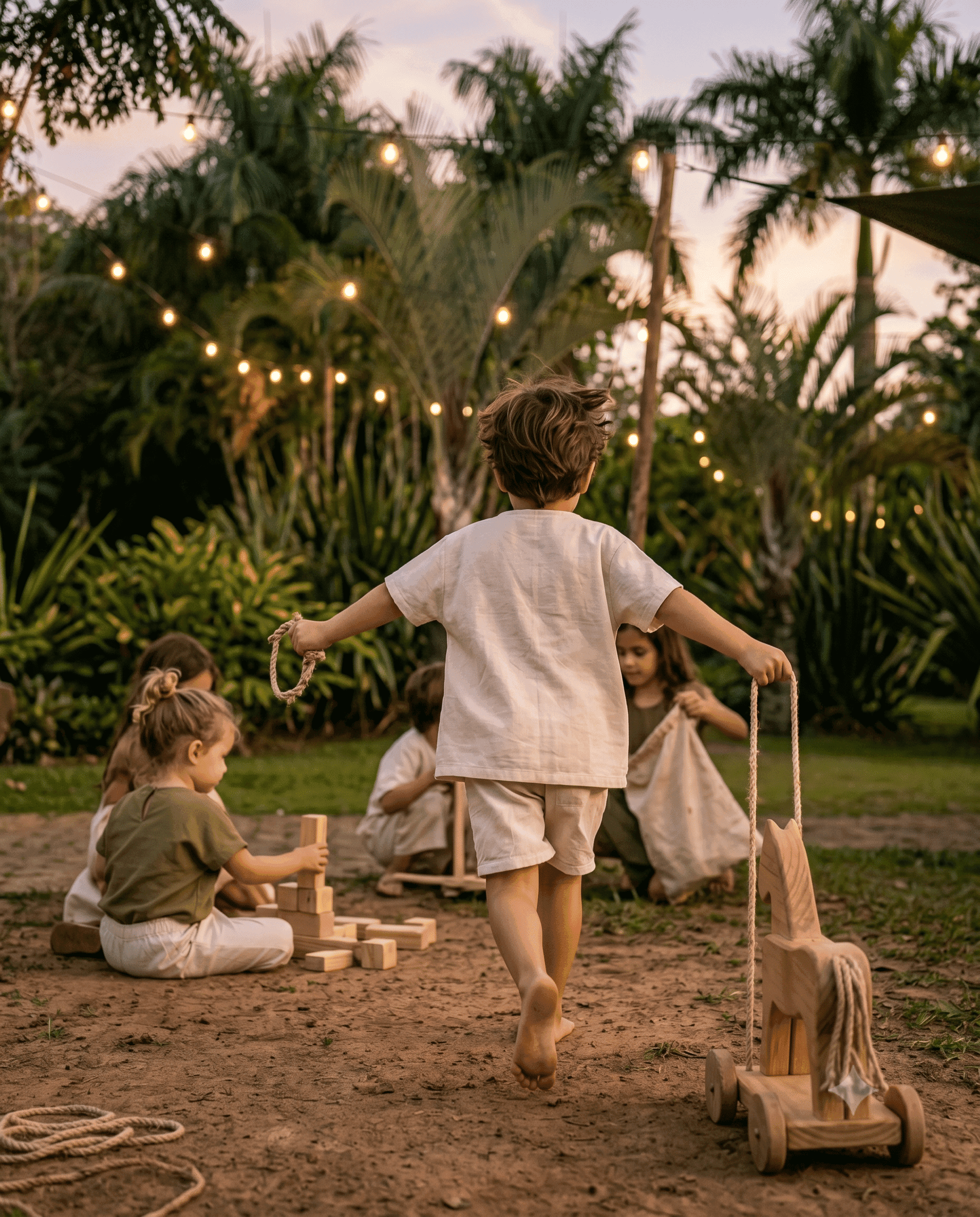 Crianças brincando no espaço Kids da Fábrica do Brincar